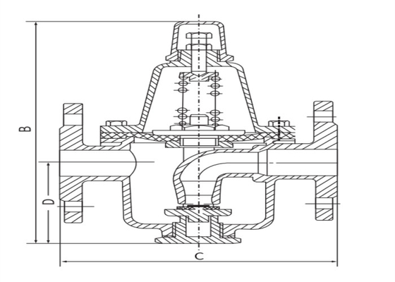 Pressure Reducing Brass Water Valve Anti Oxidation 1.0mpa Adjustable