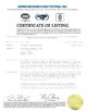 Cina China • Yuanda Valve Group Co., Ltd. Certificazioni